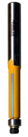 Aufgabe Tools T24320 Double Flöte Flush Trim Router Bit mit 1/4-Zoll-Schaft, 1/4-Zoll von 3/4-Zoll-Hartmetall Höhe, 1/4-Zoll-Kugellager