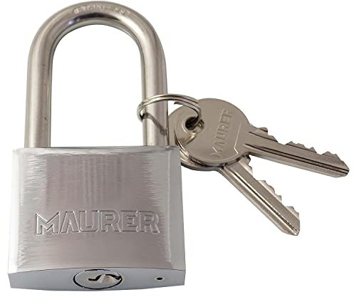 MAURER Candado Inoxidable Arco Largo 50 mm.