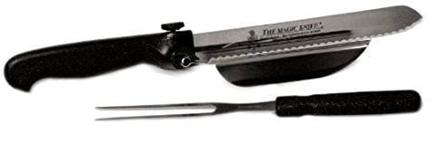 Das Magische Messer Set mit Haltegabel für Linkshänder - Original aus dem TV - nie wieder ungerade schneiden! Ein echter Solinger Messer - Made in Germany - magisches Messer für Profis aus Molybdänstahl - Rostfrei