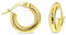 MIORE Schmuck, Ohrringe Gold 375 9 Kt Gelbgold, goldene Creolen Damen, runde Hoops Ohrringe Damen, Ohrschmuck