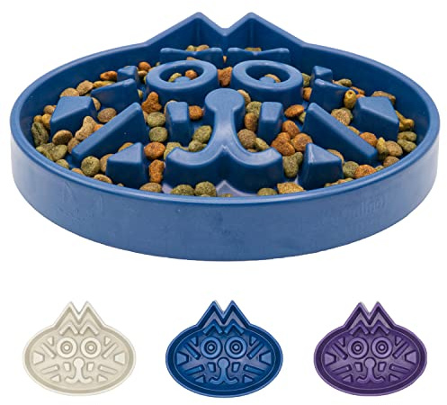 Simply Pets Online Bamboo Cat Slow Feeder - Designed By Vets - Large Size - Cat Puzzle Feeder