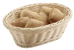 APS 40137 Korb ECONOMIC, Obstkorb, Brotkorb, 23 x 17 x 8 cm, Polypropylen, beige