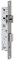 DOM-METALUX SNA10045 METALUX série 7/36-Serrure à encastrer Réversible sans Gâche Têtière INOX, Coffre 36mm x 180mm PVC ou Porte Metallique