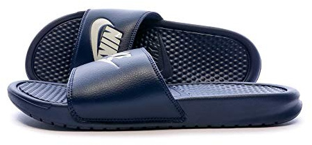 Nike Benassi Just Do It. Sandal, Men's sports sandals, Midnight Navy/Windchill, Size 4