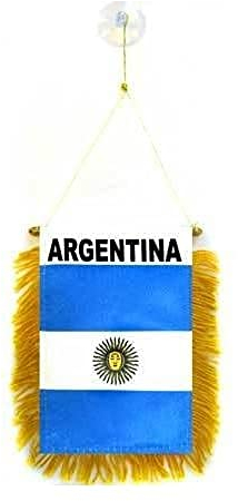 AZ FLAG - Wimpel Argentinien - 15x10 cm - Argentinische Mini Flagge 10 x 15 Cm - Auto Pennant Spezielle Auto