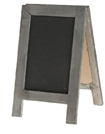 Bellaflor Tafel zum Stellen/Standtafel GRAU-SCHWARZ 11095 14x22,5cm Holz