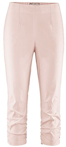 Stehmann Maria-530, stretchige Caprihose, seitlich gerafft Größe 38, Farbe Soft rosé