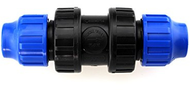 PE Rohr Rückschlagventil Klemmverbinder Ø32 Fitting PN 16 DVGW