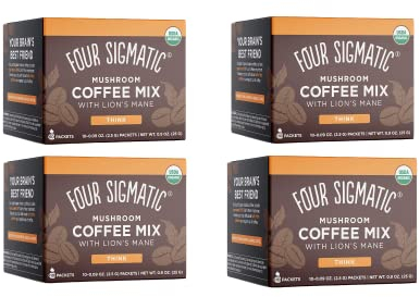 Four SIGMATIC FSF Mushroom Coffee Lion's Mane & Chaga Lot de 4 boîtes de 10 sachets