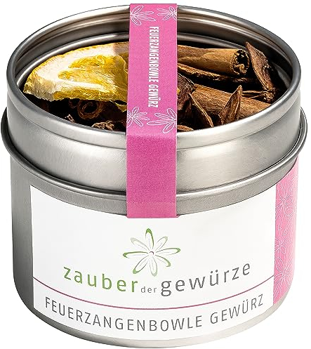 Zauber der Gewürze Feuerzangenbowle Gewürz, Gewürzmischung für Feuerzangenbowle, Glühwein und Punsch, Spitzenqualität in wiederverschließbarer Aroma-Dose, 35 g