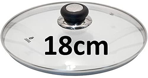 Judge Vista Spare Saucepan Lid, Universal Size Replacement Glass Lid for any 18cm Pan, Oven Safe, Dishwasher Safe