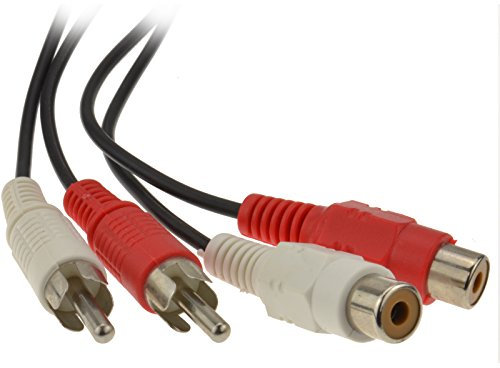 kenable RCA Phono Twin Plugs to Sockets EXTENSION CABLE Audio Lead 1.2m [1.2 metres]