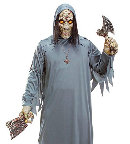 NET TOYS Hache de Zombie Horreur Couteau 34 cm Os Couteau Hachoir Âge de Pierre Hachoir Guerrier Arme Âge de Pierre Halloween Déguisement Accessoire