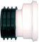 Merriway BH02929 Offset Outlet Pan Connector, White