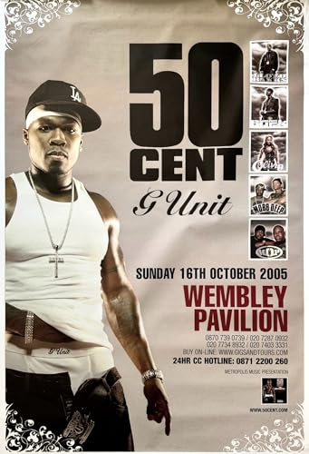 50 Cent – Wembley 2005 – 100 x 150 cm zeigt/Poster