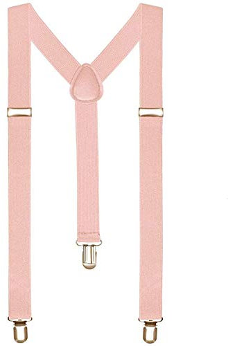 Toocool - Bretelle donna uomo straccali suspenders regolabili elastiche ballo danza BR-01[Rosa,Taglia unica]