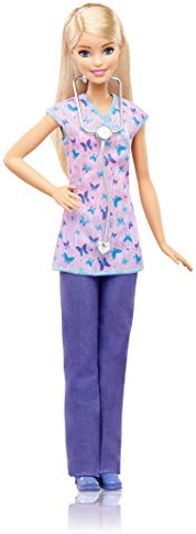 Barbie Mattel DVF57 - Krankenschwester Puppe, Ankleidepuppen-Zubehör