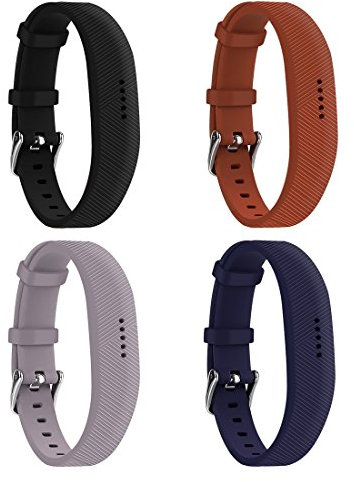 huadea kompatibel Bands Ersatz für Fitbit Flex 2 mit Armbanduhr Schnalle (11 Farben) Armband aus weichem Silikon, 4 Stück