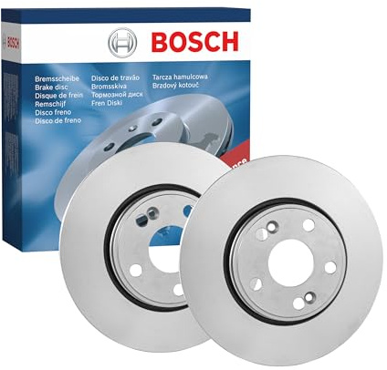 Bosch BD647 Brake Disc Set - 280 mm Vented High-Carbon Discs - Front Axle - ECE-R90 Certified - Improved Cooling, Reduced Brake Fade, Corrosion Protection - 1 Set of 2 Discs