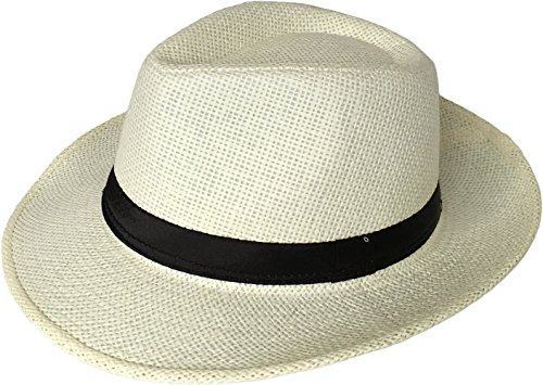 Miobo Chapeau Panama Mountain en Paille, Chapeau Bogart en Paille, Chapeaux de Paille pour l'été.