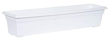 Root & Vessel Countryside Flower Box Planter, White, 30-Inch