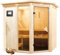 Fiona 2 - Karibu Sauna inkl. 9-kW-Ofen - mit Dachkranz -