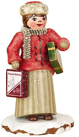 Kleine Figuren & Miniaturen Winterkinder Weihnachtseinkäufe - 7,5cm - Hubrig Volkskunst