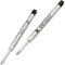 Senator Kugelschreibermine 2er-Set Metall-Großraummine Farbe: schwarz Strichbreite: 1,0 mm G2 Parker-Typ M ISO 12757-2 dokumentenecht (140-9-2SW)