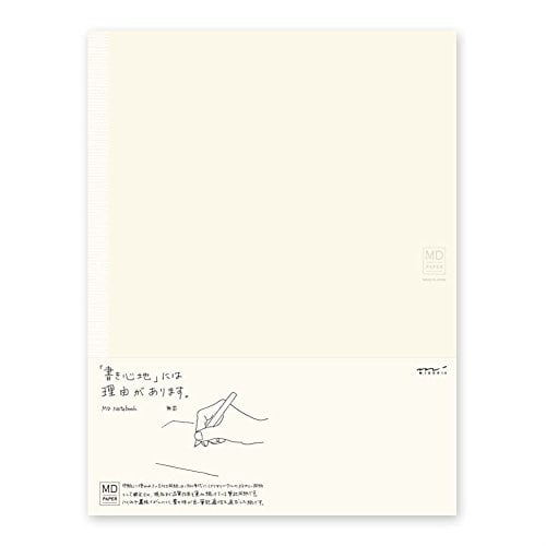 Midori MD Notizbuch, Schreibheft aus japanischem Papier, A4, cremefarben