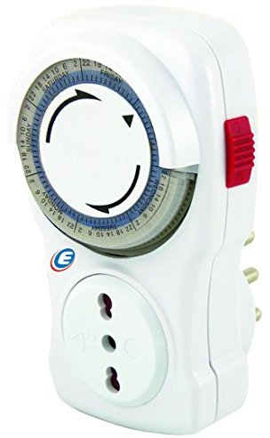 Electraline 58105 Programmatore Timer Settimanale, Ciclo Totale di 7 Giorni Consecutivi in Blocchi da 2 Ore, 10/16 A, Bianco