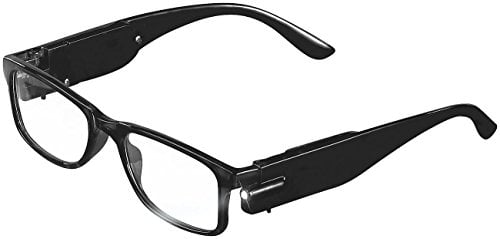 PEARL Lesebrillen: Modische Lesehilfe mit integriertem LED-Leselicht, +2,0 dpt (Modische Lesebrille, Beleuchtete Lesebrille, Nachtsichtbrille)