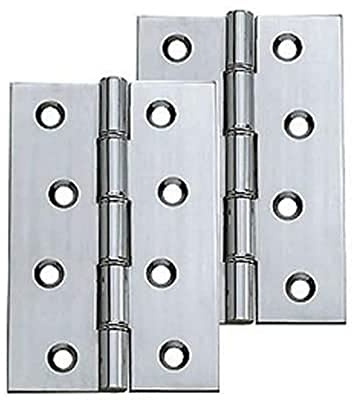 102 X 67 X 2.2MM Double Steel WASHERED Butt Hinge C/W Screws (Pair)