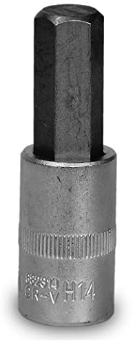 14 mm Innensechskant Einsatz/Steck-Nuss Schlüssel Stecknüsse für Innen-6-kant Schrauben/Steckschlüssel-Einsatz Schraubendreher-Einsatz 1/2 Cr-V Stahl