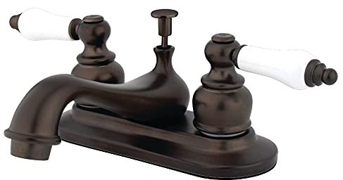 Kingston Brass GKB605B Restoration Lavatory Faucet with Retail Pop-Up, Oil Rubbed Bronze, 6.88 x 2.88 x 2.88