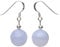 Ohrringe Ohrhänger Chalzedon Bandachat Ã˜12mm hellblau & 925er Silber Ohrschmuck Damen