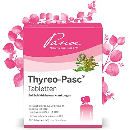 Pascoe Thyreo-Pasc: bei Schilddrüsen-Erkrankungen - bei Herz-Kreislaufbeschwerden aufgrund von Funktionsstörungen der Schilddrüse - mit Blasentang (Fucus vesiculosus) - 100 Tabletten