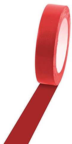 Champion Sports Vinyl Tape, 1” Wide x 36 Yards Long, Red - Durable Floor Marking Tape - Schools, Gyms, Restaurants