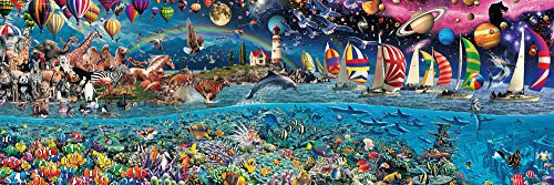 950-piece Jigsaw Puzzle Gray Test Life (34x102cm)