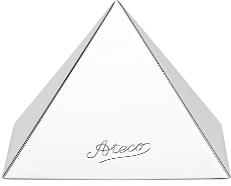 Ateco 4937 - Molde de acero inoxidable (tamaño grande) Pirámide mediana Single Mold plata