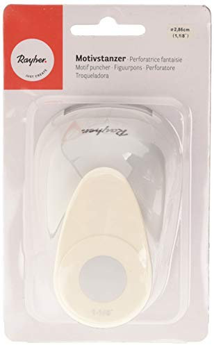 Rayher Hobby 8959900 Motivstanzer Rund/Kreis, 2,86 cm - geeignet für Papier/Karton