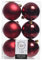 Decoris Elegantes Christbaumkugelset, Weihnachtsschmuck, Christbaumkugeln, Christbaumschmuck - unzerbrechlicher Christbaumschmuck 6er Set 8 cm braun