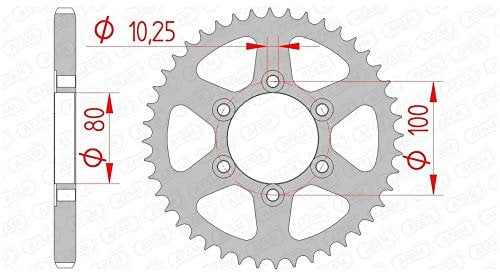Stahl-Kettenrad AFAM 525-39Z (Silber)