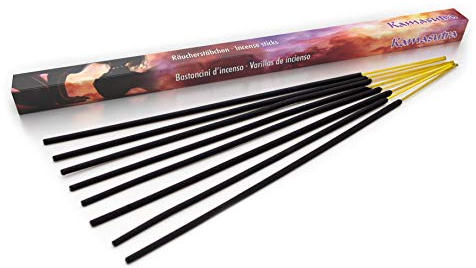 LUXflair Räucherstäbchen Kamasutra von Luxflair, 1 Packung á 8 Räucherstäbchen, Glimmdauer von je ca. 30-45min, traditionelle indische Agarbatti