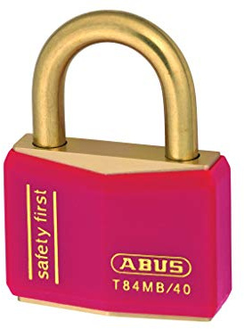 ABUS 45405 Nautic INOX Series Solid Brass Padlock with 8404 Alike Keyed - Red