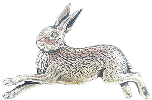 rennender Hase - handgemacht in UK Zinn Abzeichen