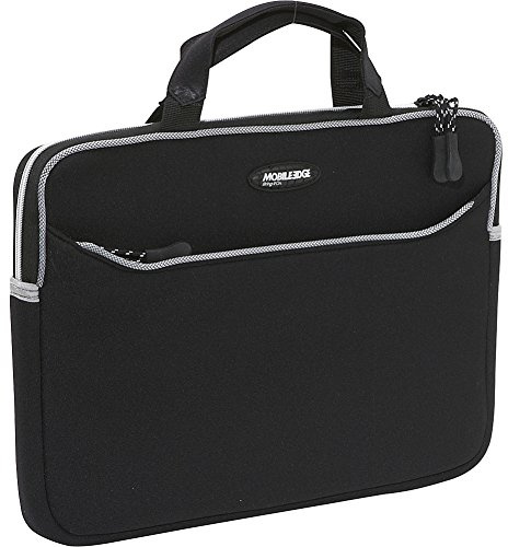 Mobile Edge Black SlipSuit, Cushioned Eva Laptop Sleeve w/Handle, 14 Inch Screens, Large Zippered Exterior Pocket, Water-Resistant, MESS1-14