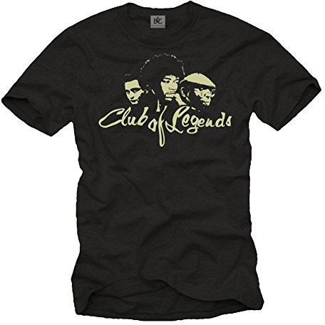 MAKAYA Cooles Band T-Shirt für Herren Club of Legends Vintage Schwarz S-XXL