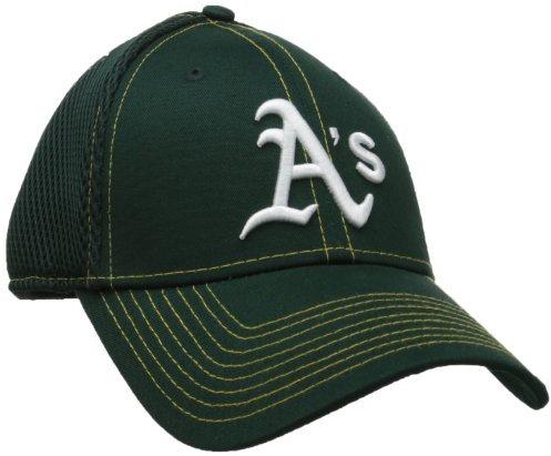 New Era MLB Neo 39THIRTY Stretch Fit Cap, Damen Herren Unisex, Oakland Athletics, Small-Medium