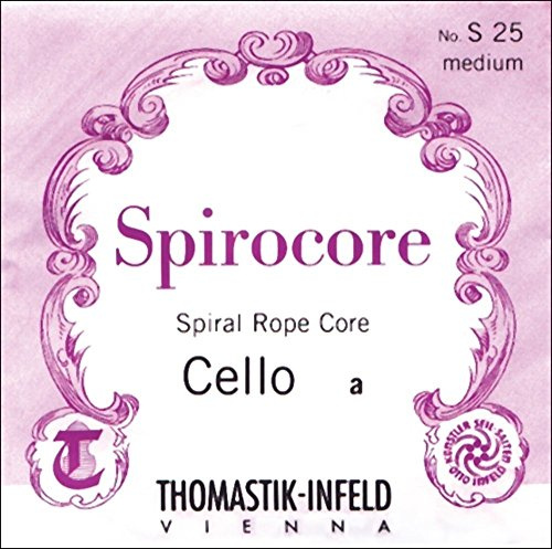 Thomastik Einzelsaite für Cello 4/4 Spirocore - D-Saite Spiralseilkern, Aluminium umsponnen, weich