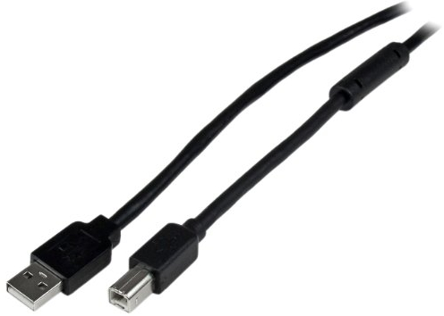 StarTech.com Cable 20 Metros 20m USB B Macho a USB A Macho Activo Amplificado USB 2.0 - Impresora - Negro